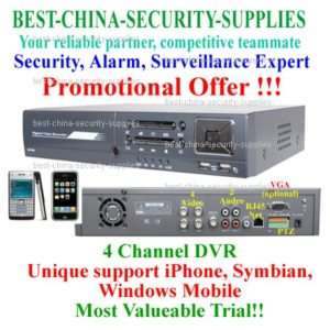 CH Standalone H.264 CCTV DVR Network iPhone VGA Alarm RS485 PTZ 