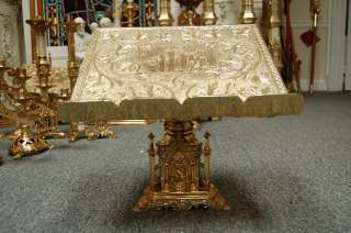Ornate Gothic Missal Stand + Book Stand + IHS + + + chalice 