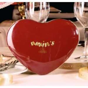 French Gourmet Chocolates with a Heart of Nougat, Red Heart Tin 4.2oz 
