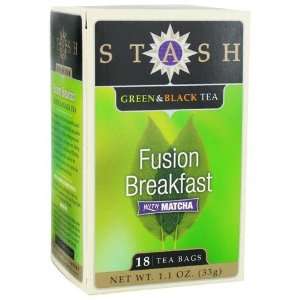   Tea   Premium Fusion Breakfast Green & Black Tea with Matcha   18 Tea