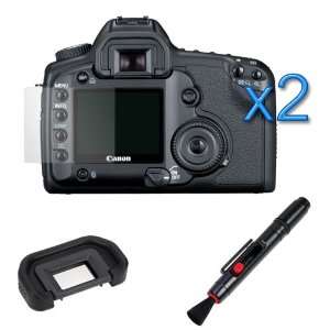GTMax Eyecup EB + LCD Lens Pen Pocket Cleaning Brush + 2x Clear Screen 