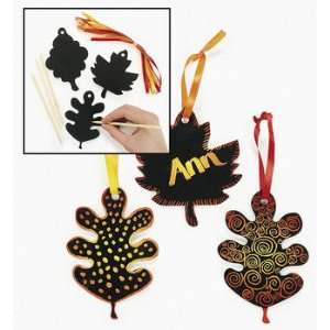   Color Scratch Fall Leaves   Craft Kits & Projects & Magic Scratch