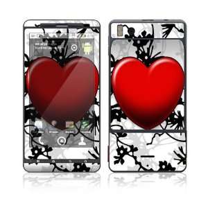   Heart Protector Skin Decal Sticker for Motorola Droid X Cell Phone