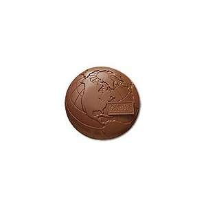 Min Qty 50 Chocolates, Custom Molded Globe, 2 lb., Kosher  