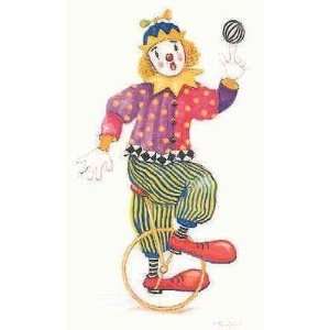  Cyclist Clown Poster Print