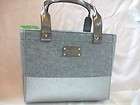 Kate Spade Quinn Dipped Frosted Felt Leather Heather Gray $275 Handbag 