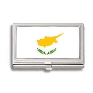  Cyprus Kýpros Greek Flag Business Card Holder Metal Case 