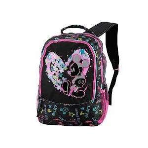  Disney Mickey Mouse Girls Large Black School Backpack with 