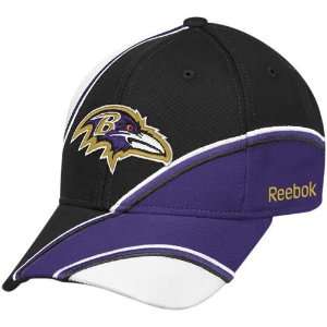  Reebok Baltimore Ravens Black Purple Structured Adjustable 