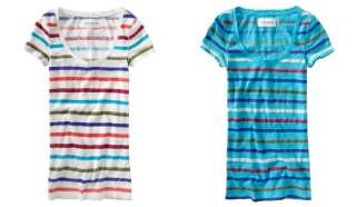 Aeropostale womens womens multi stripe t shirt  