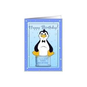   15th Birthday   Penguin on Ice Cool Birthday Facts Card Toys & Games
