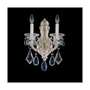 Schonbek 5070 23TK La Scala 2 Light Wall Sconce in Etruscan Gold with 