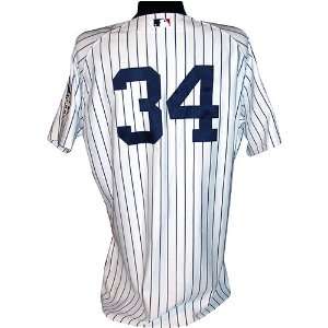 Damaso Marte #34 2008 Yankees Game Issued Home Pinstripe Jersey w All 