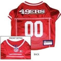 San Francisco 49ers NFL Dog Pet Mesh Jersey Shirt sizes  