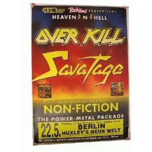  Overkill Savatage Poster Concert Over Kill Berlin 1993 