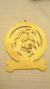Samoyed Ornament   Engrave your dogs name  