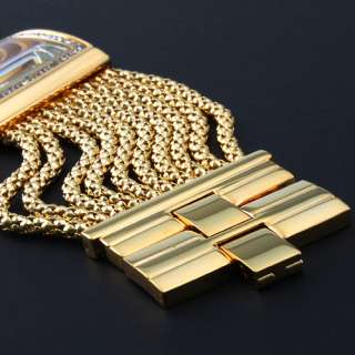 NEW Luxury Womens Golden Band Bracelet Banquet Dress WristWatch 