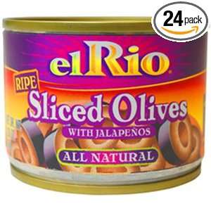 El Rio Ripe Sliced Olives with Jalapenos, 2.25 Ounce Cans (Pack of 24 