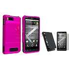 Hot Pink Case+Privacy Film For Motorola Dro