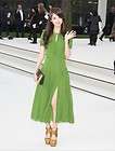 Sleeveless Pleated Long Chiffon Dress Green XS #D2H XS  