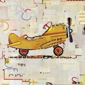    Yellow Airplane   Poster by Danny O (18x18)