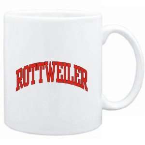  Mug White  Rottweiler ATHLETIC APPLIQUE / EMBROIDERY 
