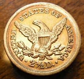 1850 D Dahlonega $2 1/2 $2.50 GOLD QUARTER EAGLE original coin rare 