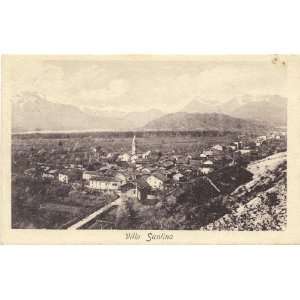   Postcard Panoramic View of Villa Santina Italy 