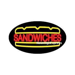  Sandwiches Flashing Neon Sign 