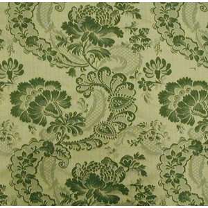  54 Wide Sandpoint Jacquard Emerald/Pale Gold Fabric By 