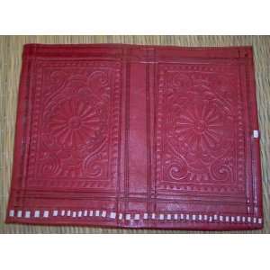  RED MEDIUM MOROCCAN LEATHER WALLET 