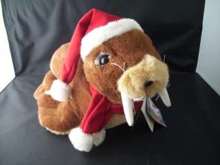 DanDee Christmas Plush SEAL With Santa Hat And Scarf  