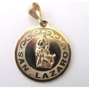 San Lazaro Babalu Medalla Enchapada En Oro