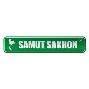 SAMUT SAKHON ST  STREET SIGN CITY THAILAND
