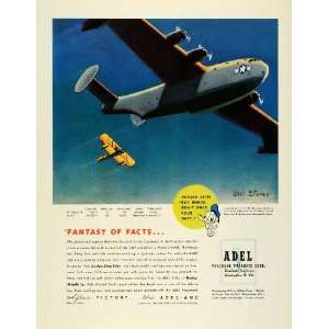  1944 Ad Adel Corp Curtiss Flying Fish Plane Flying 