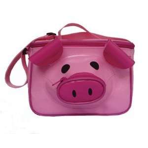 Insulated Kids Animal Lunchbox Pink Pig piggy lunch box 