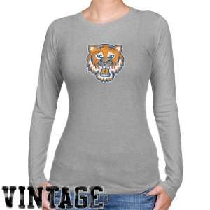 Sam Houston State Bearkats Ladies Ash Distressed Logo Vintage Long 