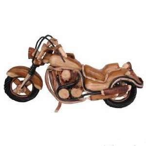 Salvaged Wood Motorcycle Collectible (Teak) (11H x 20W x 9D)