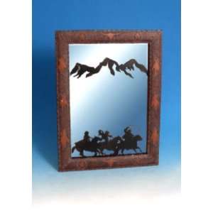  COWBOY WESTERN ranch cattle WALL hanging art MIRROR home 