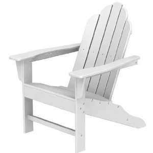  Poly Wood Long Island Adirondack Chair, White Patio, Lawn 
