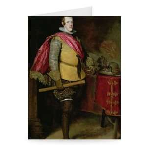 Portrait of Philip IV (1605 65) of Spain   Greeting Card (Pack of 2 