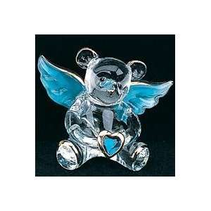  Collectible December Angel Holiday Bear Bears Glass 