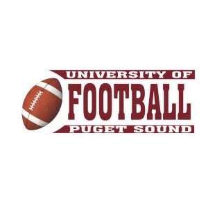 DECAL B UNIVERSITY OF PUGET SOUND FOOTBALL WITH LOGO   9.9 x 3.7 