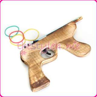 Handmade Rubber band Gun Wood Pistol Rifle Shooter Toy  