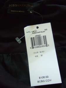 BCBG black bubble hem * drop waist skirt $106 nwt M  