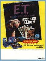 1983 Topps   E.T. STICKER ALBUM VINTAGE SELL SHEET  