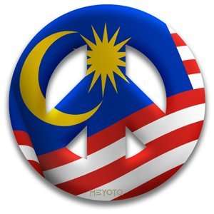  Peace Symbol Removable Sticker of Malaysia Patio, Lawn & Garden