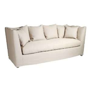  Aragon Scalloped French Cottage County Feather Down Sofa 