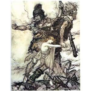  Sheet of 21 Gloss Photo Stickers Arthur Rackham Hearing of 