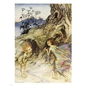   and a Fairy Poster Print by Arthur Rackham  8 x 10 